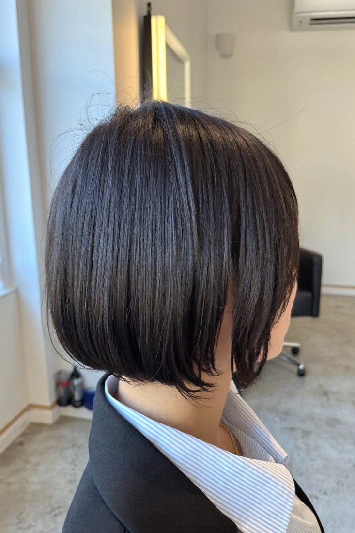A sharp French bob