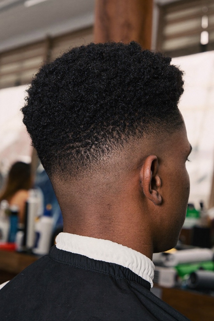 A textured men's crop