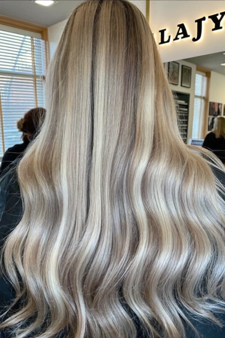 Icy blonde full highlights